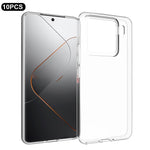 10 st/förpackning för Xiaomi 15 Pro genomskinligt skal vattenstämpelfritt TPU-skyddsfodral