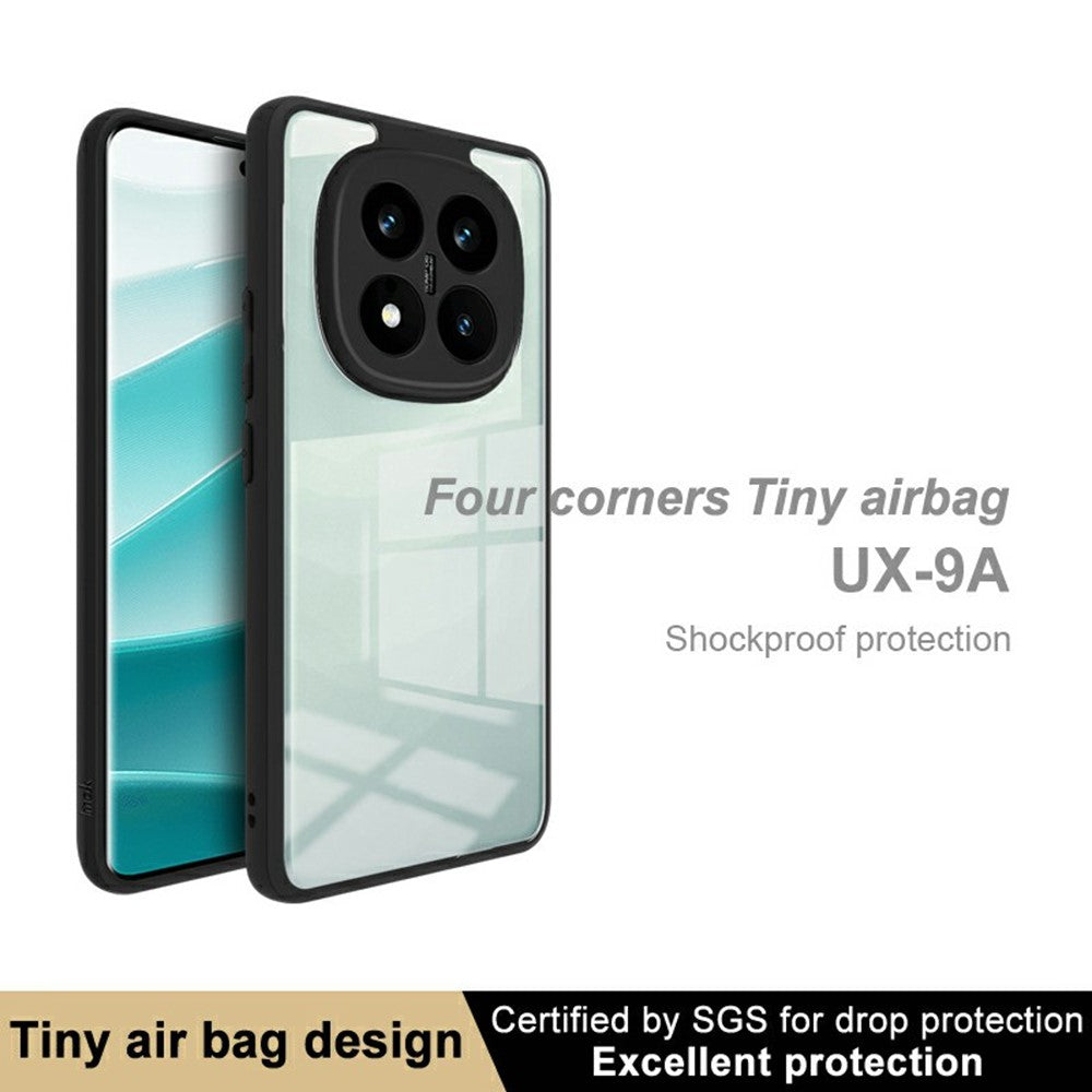 IMAK UX-9A Series for Xiaomi Redmi Note 14 Pro+ 5G Clear Case TPU+PC Phone Cover Reinforced Corners