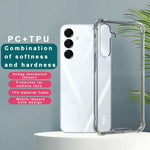 IMAK til Samsung Galaxy A16 5G / 4G PC+TPU Stødresistent Gennemsigtigt Telefoncover