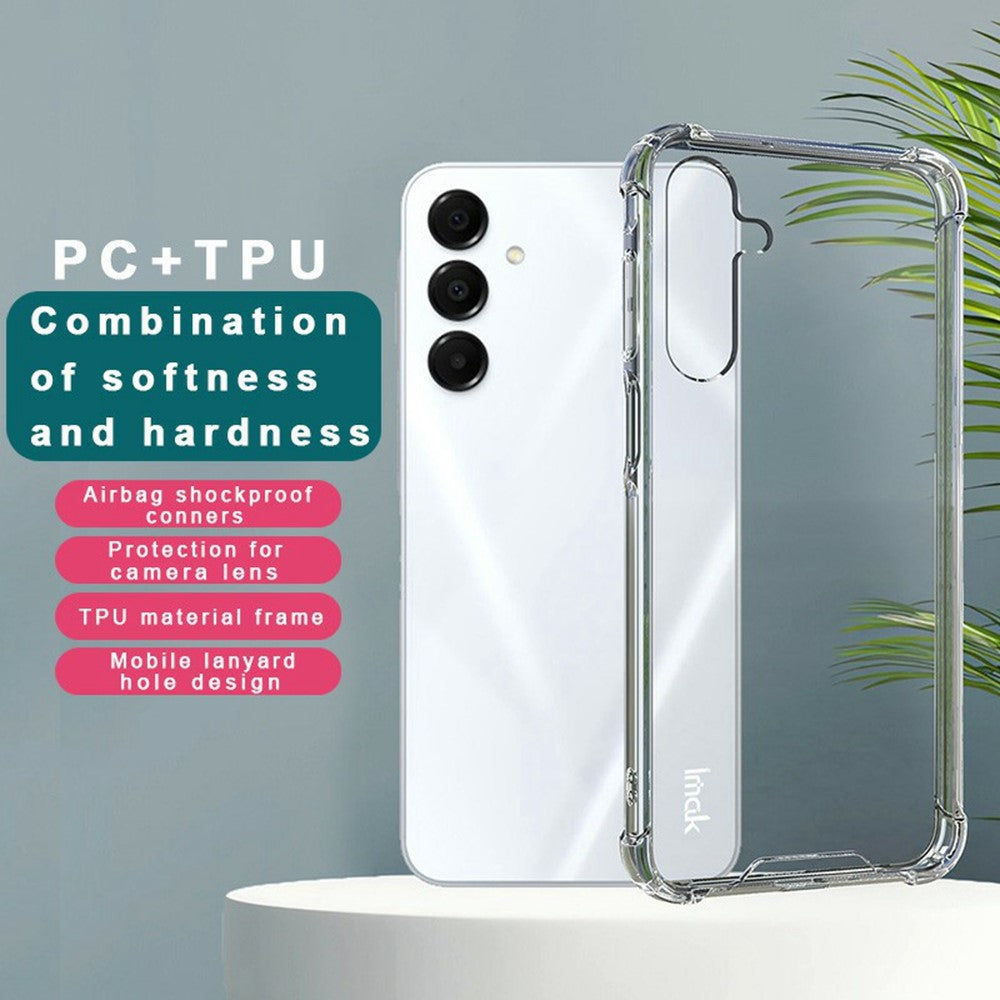 IMAK til Samsung Galaxy A16 5G / 4G PC+TPU Stødresistent Gennemsigtigt Telefoncover