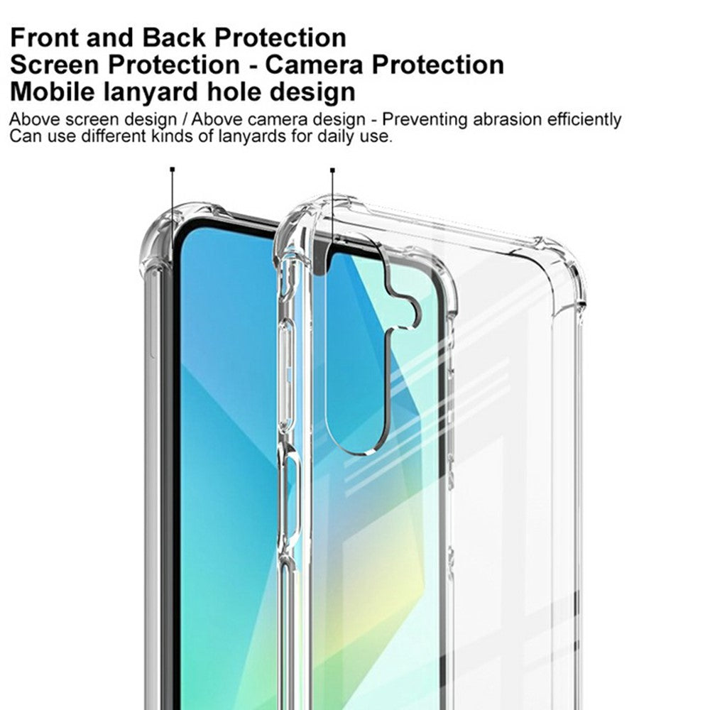 IMAK til Samsung Galaxy A16 5G / 4G PC+TPU Stødresistent Gennemsigtigt Telefoncover
