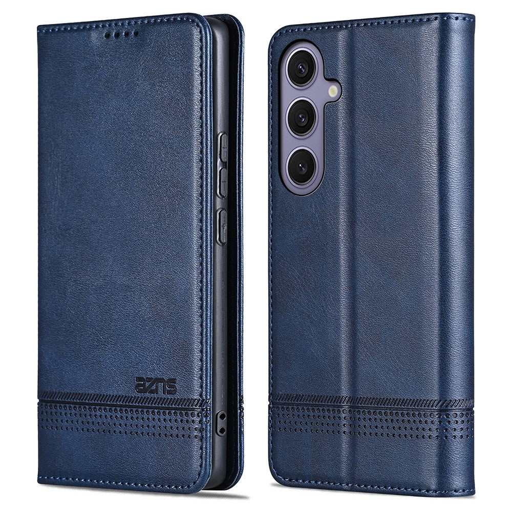 AZNS För Samsung Galaxy S25+ Skal Plånboksfodral i Kohud med PU-lädertextur