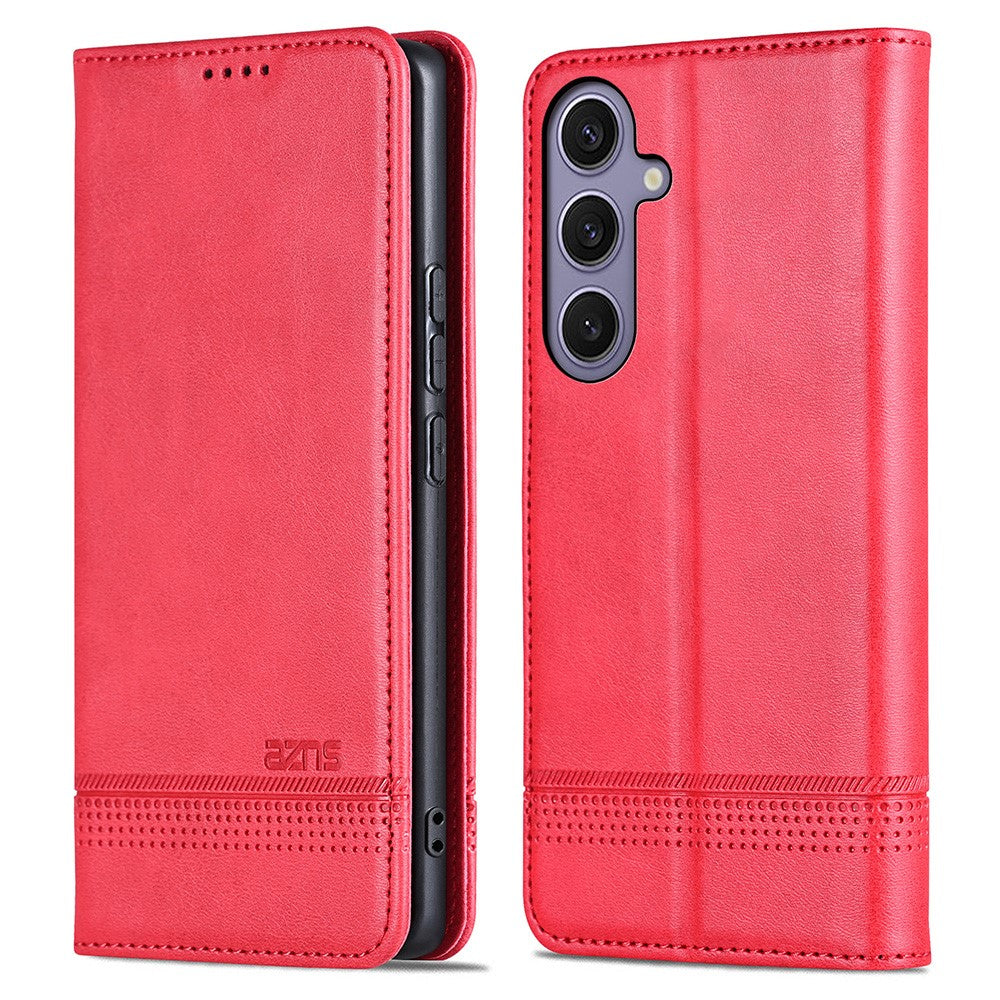 AZNS För Samsung Galaxy S25+ Skal Plånboksfodral i Kohud med PU-lädertextur