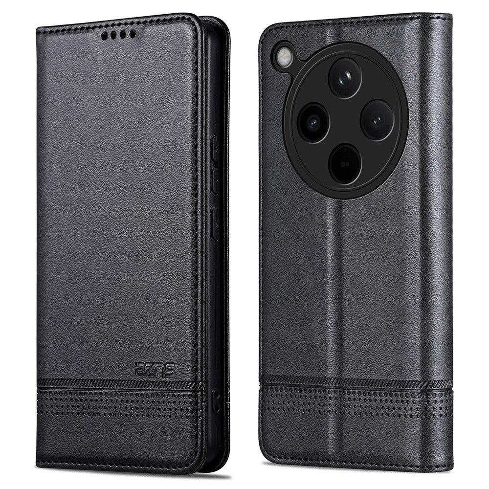 AZNS For Oppo Find X8 5G Case Cowhide Texture PU Leather Wallet Phone Cover