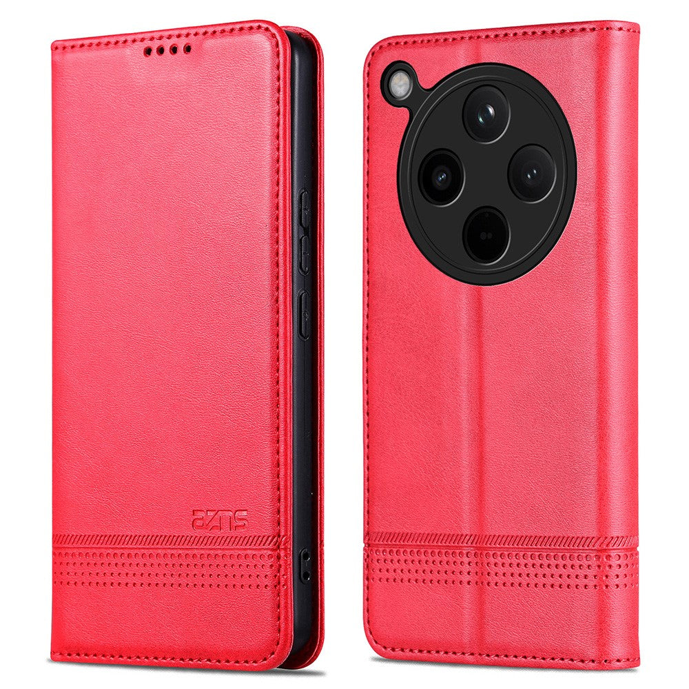 AZNS For Oppo Find X8 5G Case Cowhide Texture PU Leather Wallet Phone Cover