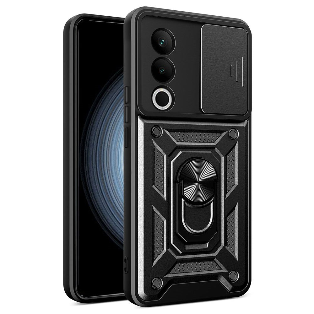OnePlus Nord CE4 5G-skal med glidande kameralock PC+TPU-stativmobilskydd