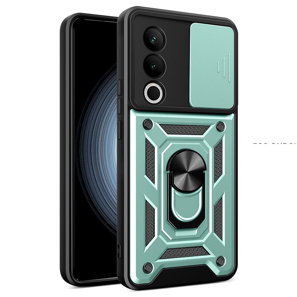 OnePlus Nord CE4 5G-skal med glidande kameralock PC+TPU-stativmobilskydd