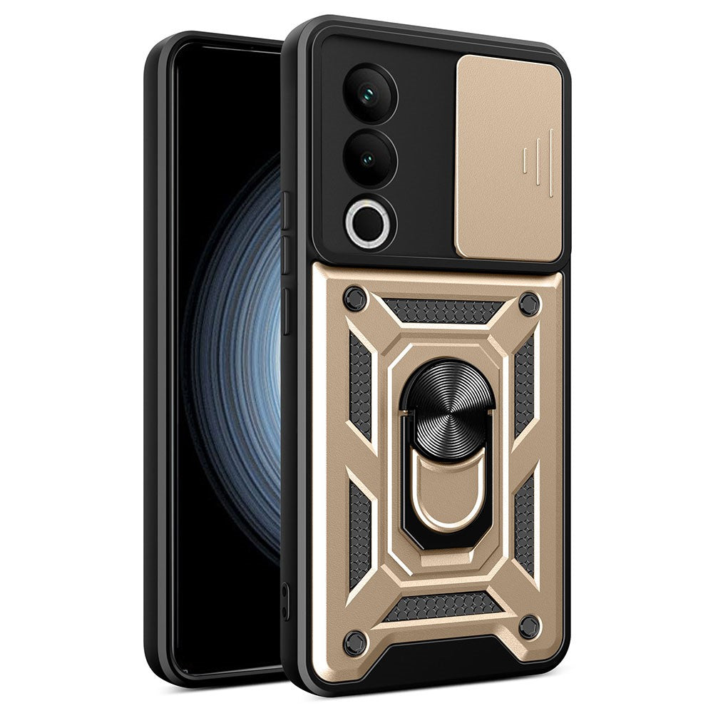 OnePlus Nord CE4 5G-skal med glidande kameralock PC+TPU-stativmobilskydd