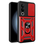 OnePlus Nord CE4 5G-skal med glidande kameralock PC+TPU-stativmobilskydd