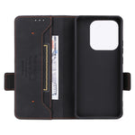 For Xiaomi Redmi Note 14 4G (163.25mm) Case Leather Wallet Flip Phone Cover with Hardware Decor