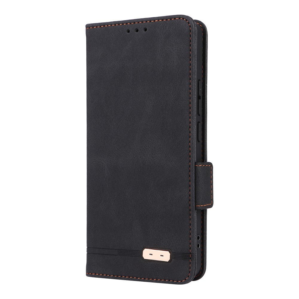 For Xiaomi Redmi Note 14 4G (163.25mm) Case Leather Wallet Flip Phone Cover with Hardware Decor