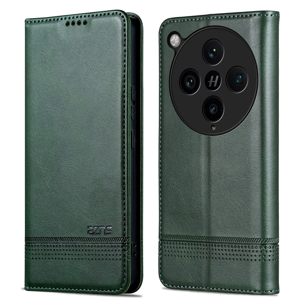 AZNS For Oppo Find X8 Pro 5G Case Cowhide Texture PU Leather Wallet Phone Cover