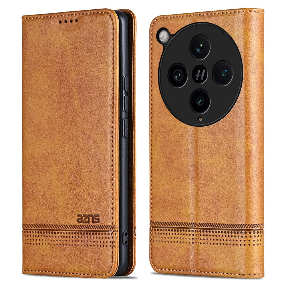 AZNS For Oppo Find X8 Pro 5G Case Cowhide Texture PU Leather Wallet Phone Cover