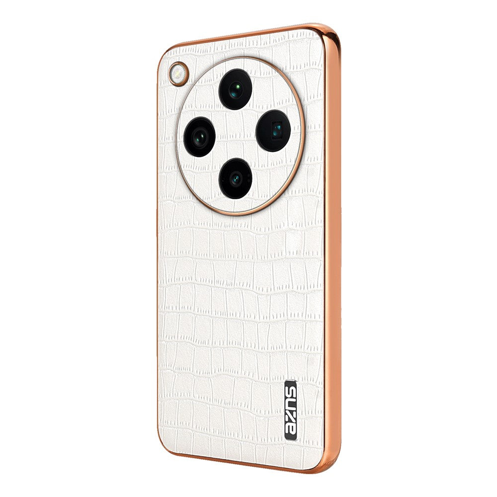 AZNS For Oppo Find X8 Pro 5G Case Electroplating Crocodile Texture PU+TPU Phone Cover
