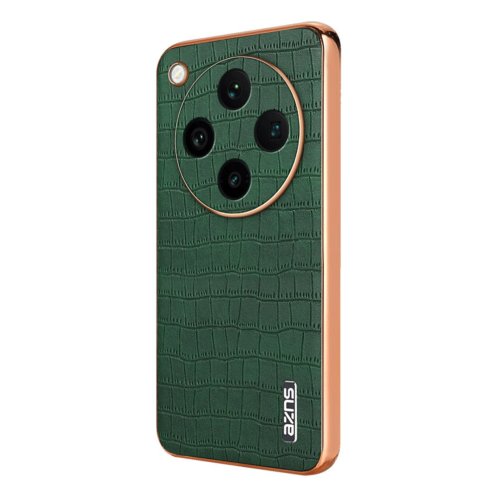 AZNS For Oppo Find X8 Pro 5G Case Electroplating Crocodile Texture PU+TPU Phone Cover