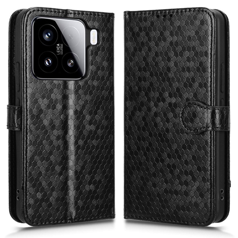 Xiaomi 15 Pro Plånboksfodral Prickmönster Avtryck PU-läder mobilfodral