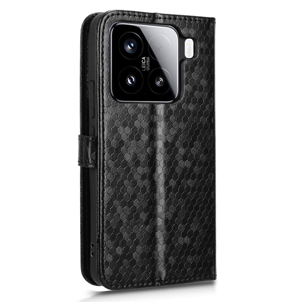Xiaomi 15 Pro Plånboksfodral Prickmönster Avtryck PU-läder mobilfodral