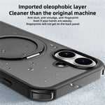 Til iPhone 16-cover kompatibelt med MagSafe Ring Kickstand TPU+PC-bagcover
