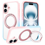 Til iPhone 16-cover kompatibelt med MagSafe Ring Kickstand TPU+PC-bagcover