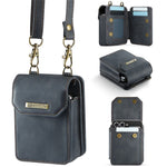 CASEME For Samsung Galaxy Z Flip7 FE 5G / Z Flip7 5G / Z Flip6 5G / Z Flip5 5G Phone Pouch with Strap RFID Blocking Leather Wallet Phone Case