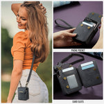 CASEME For Samsung Galaxy Z Flip7 FE 5G / Z Flip7 5G / Z Flip6 5G / Z Flip5 5G Phone Pouch with Strap RFID Blocking Leather Wallet Phone Case