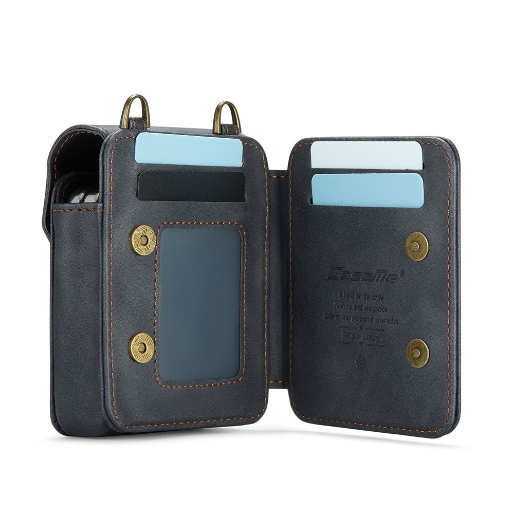CASEME For Samsung Galaxy Z Flip7 FE 5G / Z Flip7 5G / Z Flip6 5G / Z Flip5 5G Phone Pouch with Strap RFID Blocking Leather Wallet Phone Case