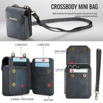 CASEME For Samsung Galaxy Z Flip7 FE 5G / Z Flip7 5G / Z Flip6 5G / Z Flip5 5G Phone Pouch with Strap RFID Blocking Leather Wallet Phone Case