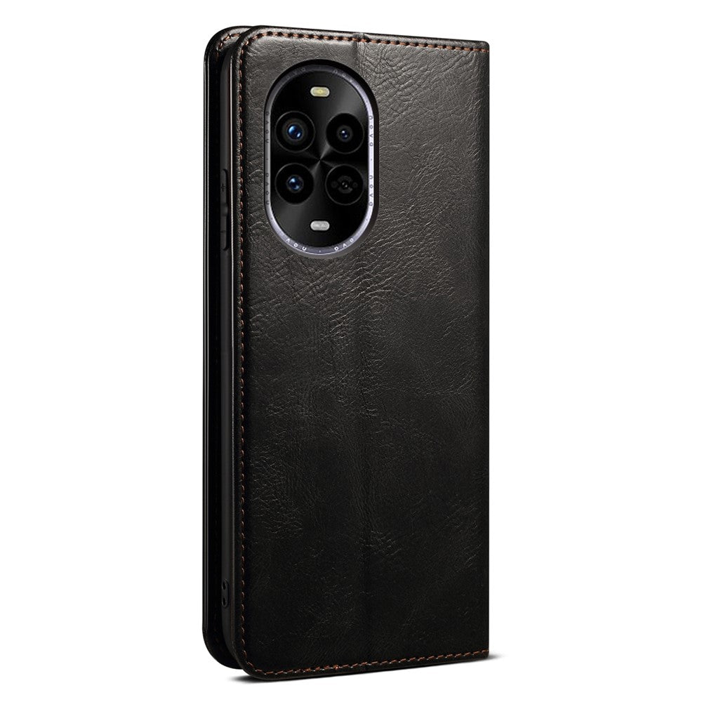 Huawei Nova 13 Pro 5G-skal Crazy Horse Texture Waxy Leather Plånboksfodral med stativ