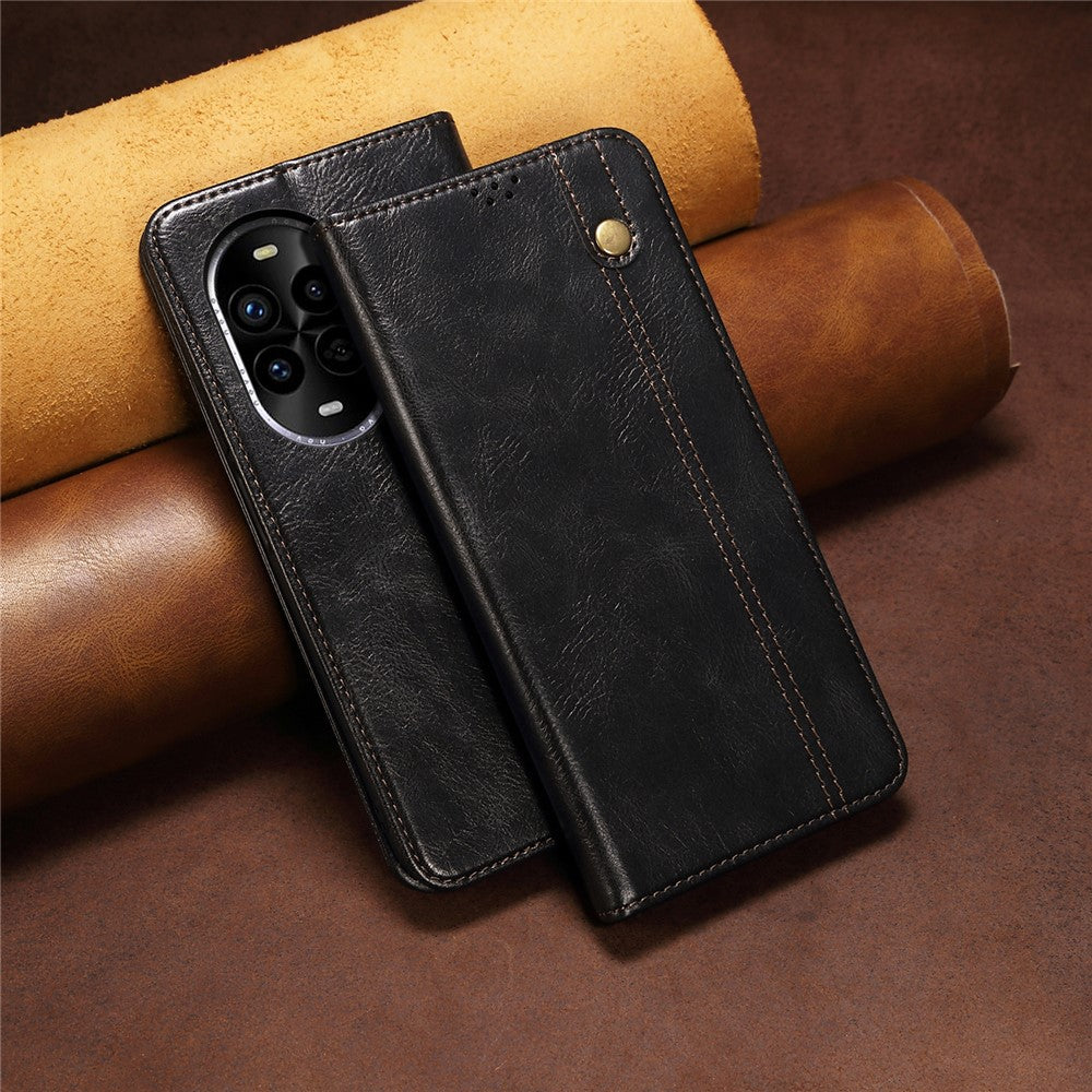 For Huawei nova 13 Pro 5G Case Crazy Horse Texture Waxy Leather Wallet Stand Phone Cover