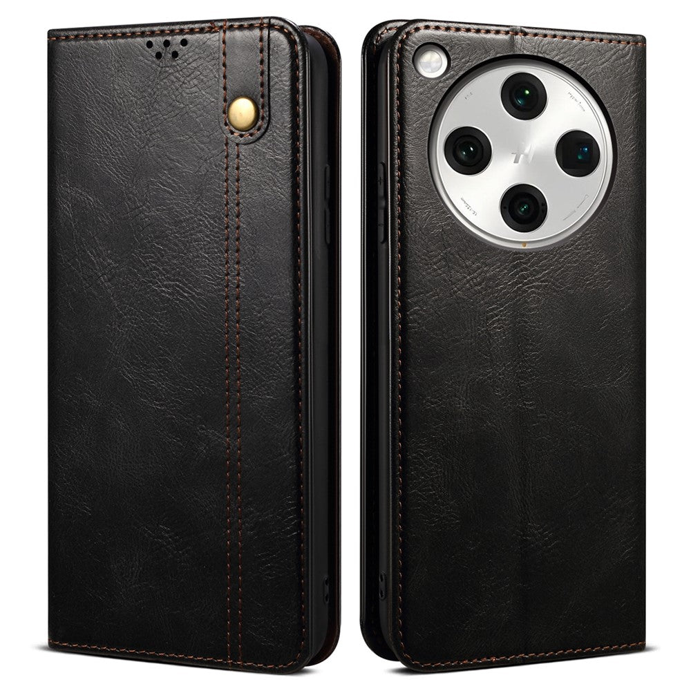 For Oppo Find X8 5G Case Crazy Horse Texture Waxy Leather Wallet Stand Phone Cover