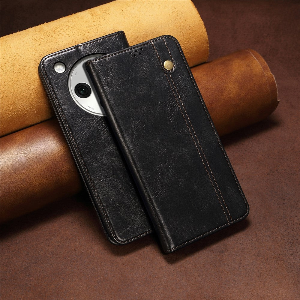 For Oppo Find X8 5G Case Crazy Horse Texture Waxy Leather Wallet Stand Phone Cover