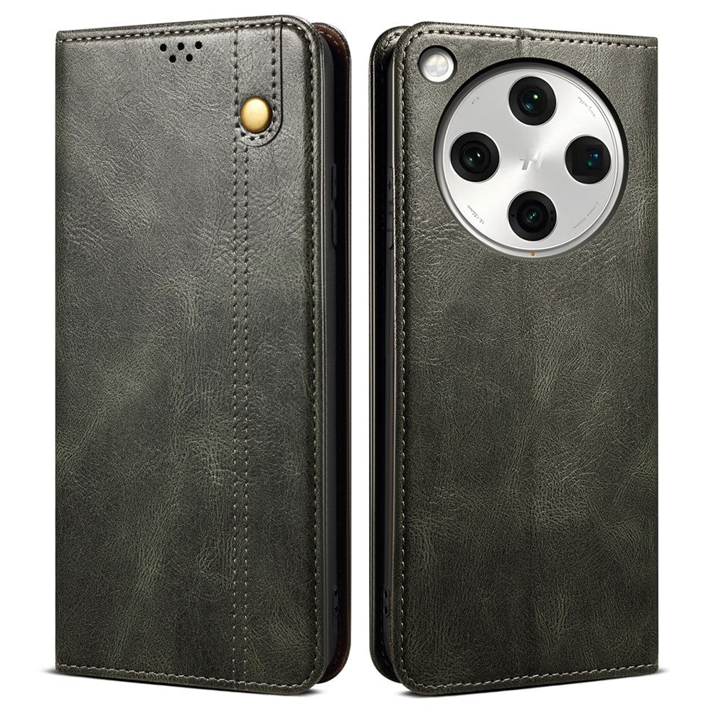 For Oppo Find X8 5G Case Crazy Horse Texture Waxy Leather Wallet Stand Phone Cover