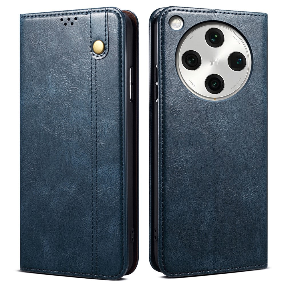 For Oppo Find X8 5G Case Crazy Horse Texture Waxy Leather Wallet Stand Phone Cover