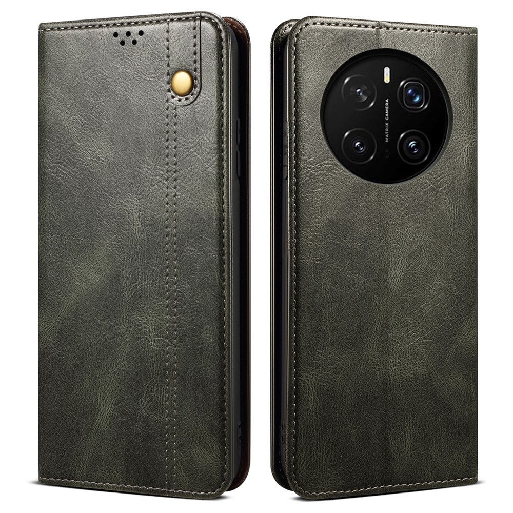 For Honor Magic7 5G Case Crazy Horse Texture Waxy Leather Wallet Stand Phone Cover