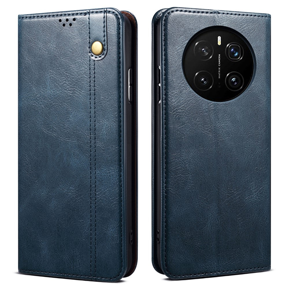 For Honor Magic7 5G Case Crazy Horse Texture Waxy Leather Wallet Stand Phone Cover