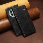 OnePlus 13-skal Crazy Horse Texture Waxy Leather Plånboksfodral med stativ