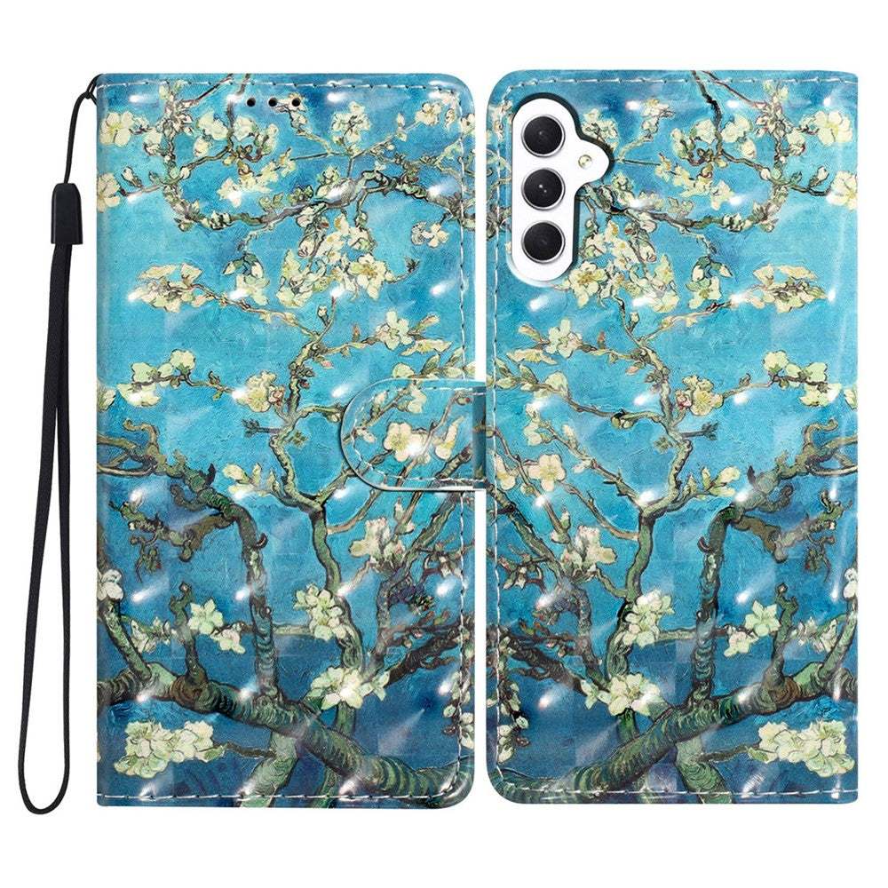 Til Samsung Galaxy A36 5G Etui PU Læder Pung Telefoncover med 3D Mønsterprint
