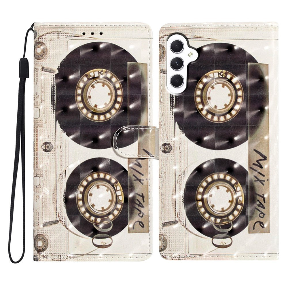 Til Samsung Galaxy A36 5G Etui PU Læder Pung Telefoncover med 3D Mønsterprint