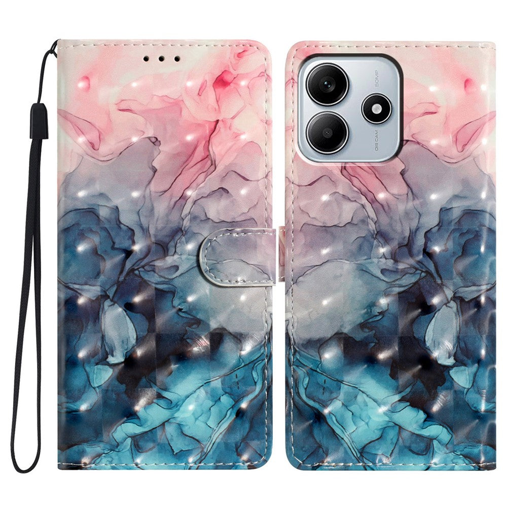 For Xiaomi Redmi Note 14 5G Case PU Leather Wallet Phone Cover 3D Pattern Printing
