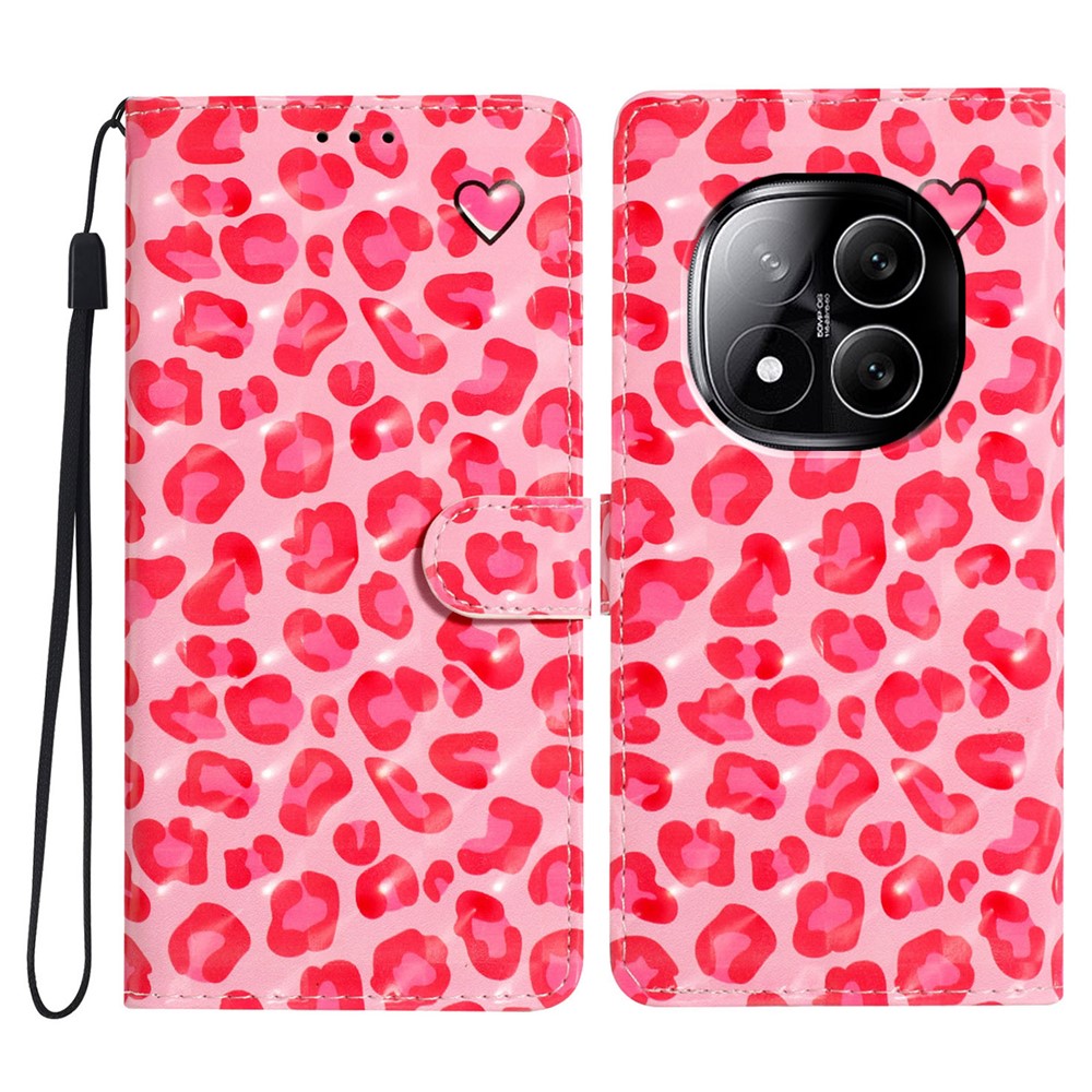 For Xiaomi Redmi Note 14 Pro 5G / Poco X7 5G Case PU Leather Wallet Phone Cover 3D Pattern Printing