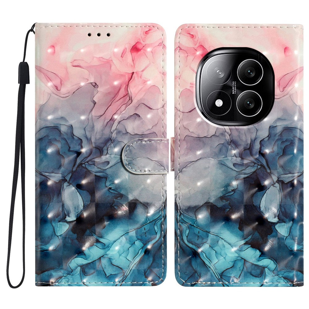 For Xiaomi Redmi Note 14 Pro+ 5G Case PU Leather Wallet Phone Cover 3D Pattern Printing