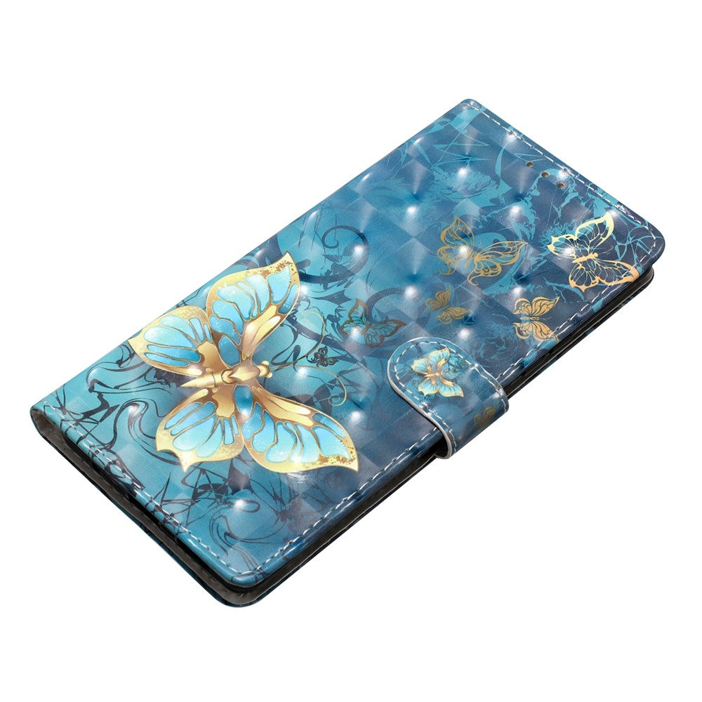 Xiaomi 14T Pro-skal PU-läderplånboksfodral med 3D-mönsterutskrift