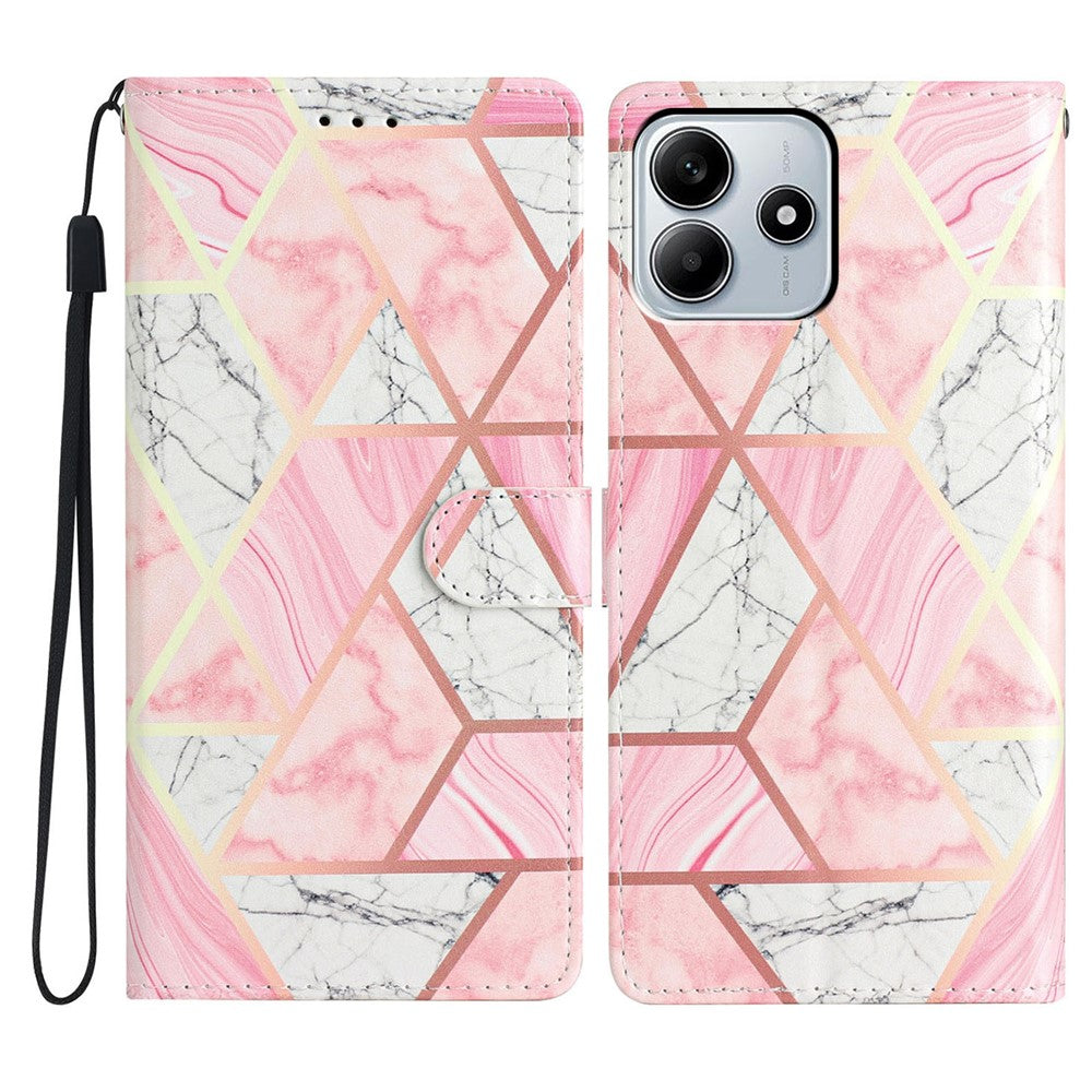 For Xiaomi Redmi Note 14 5G Wallet Case PU Leather Pattern Printing Stand Phone Cover with Strap