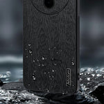 For Oppo Find X8 Pro 5G Case Wood Texture PU Leather Coated PC+TPU Phone Cover