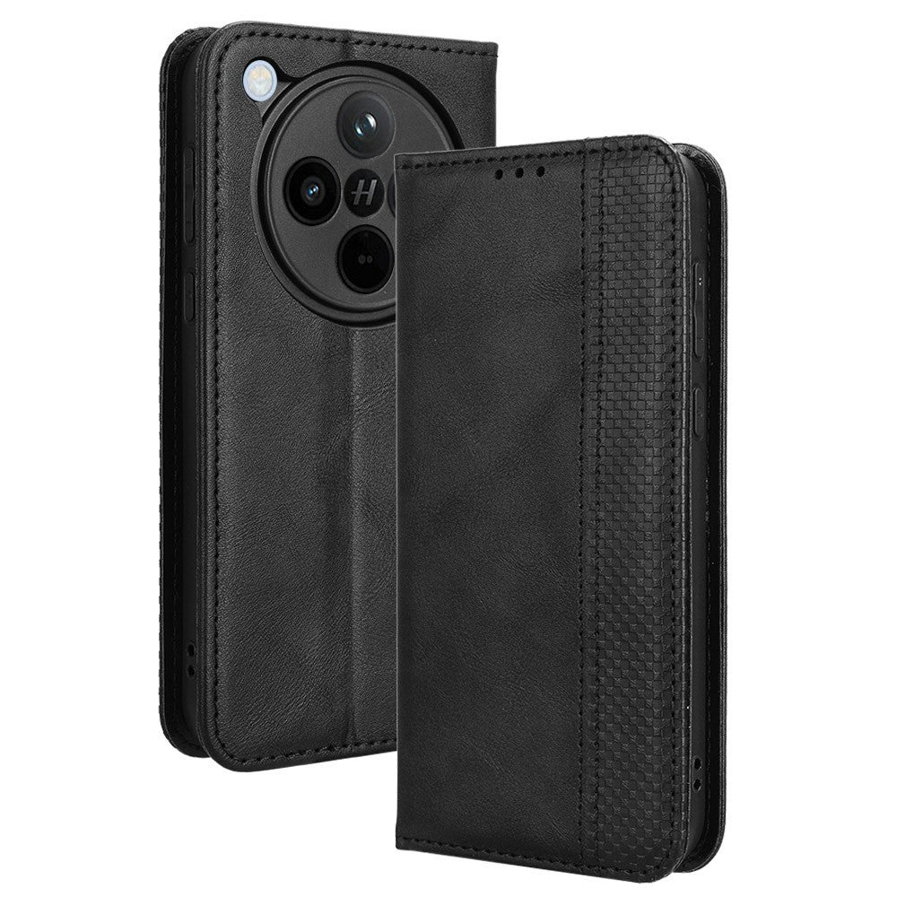 For Oppo Find X8 5G Leather Case Wallet Stand Retro Texture Phone Cover