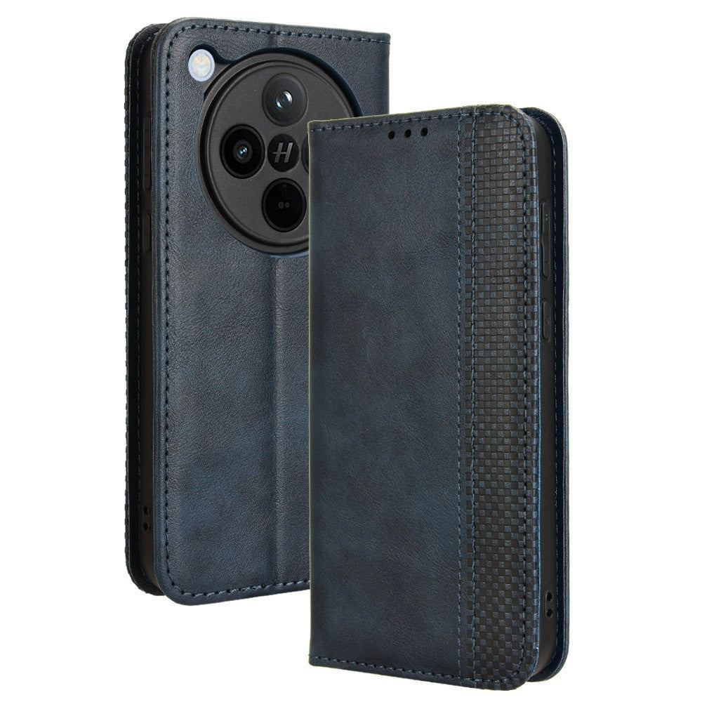 For Oppo Find X8 5G Leather Case Wallet Stand Retro Texture Phone Cover