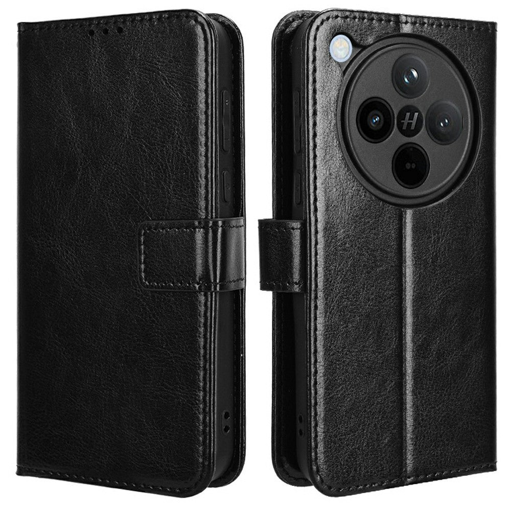 For Oppo Find X8 5G Case Crazy Horse Texture PU Leather Phone Wallet Cover