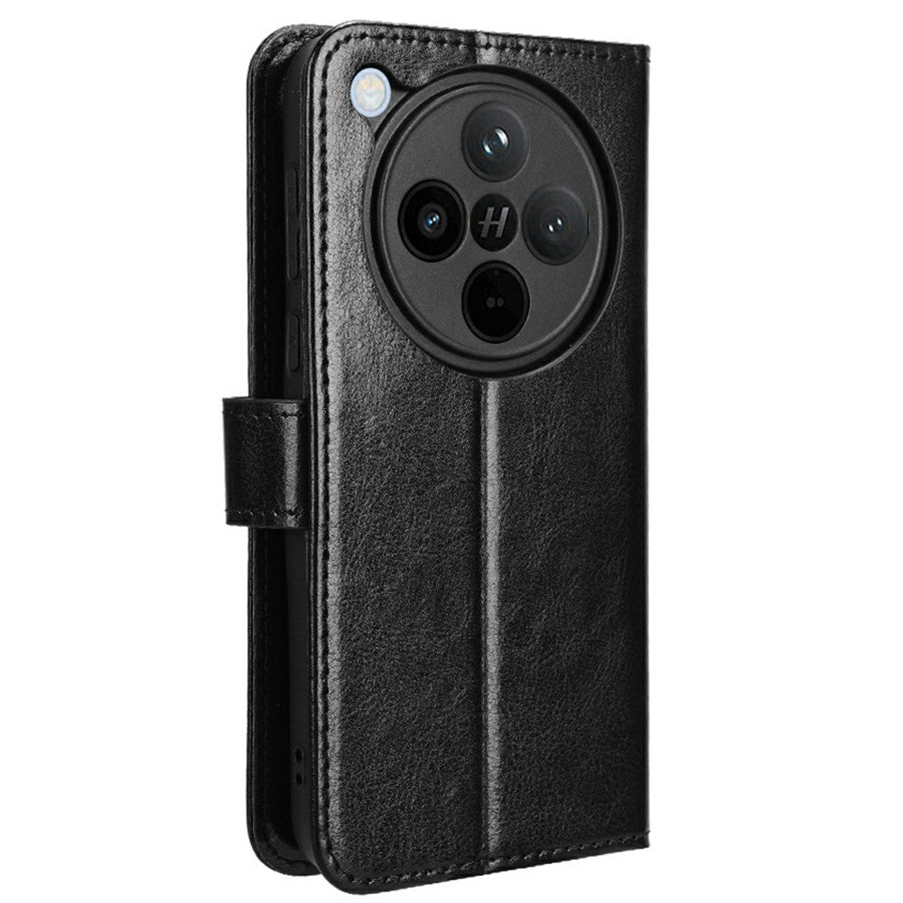 For Oppo Find X8 5G Case Crazy Horse Texture PU Leather Phone Wallet Cover