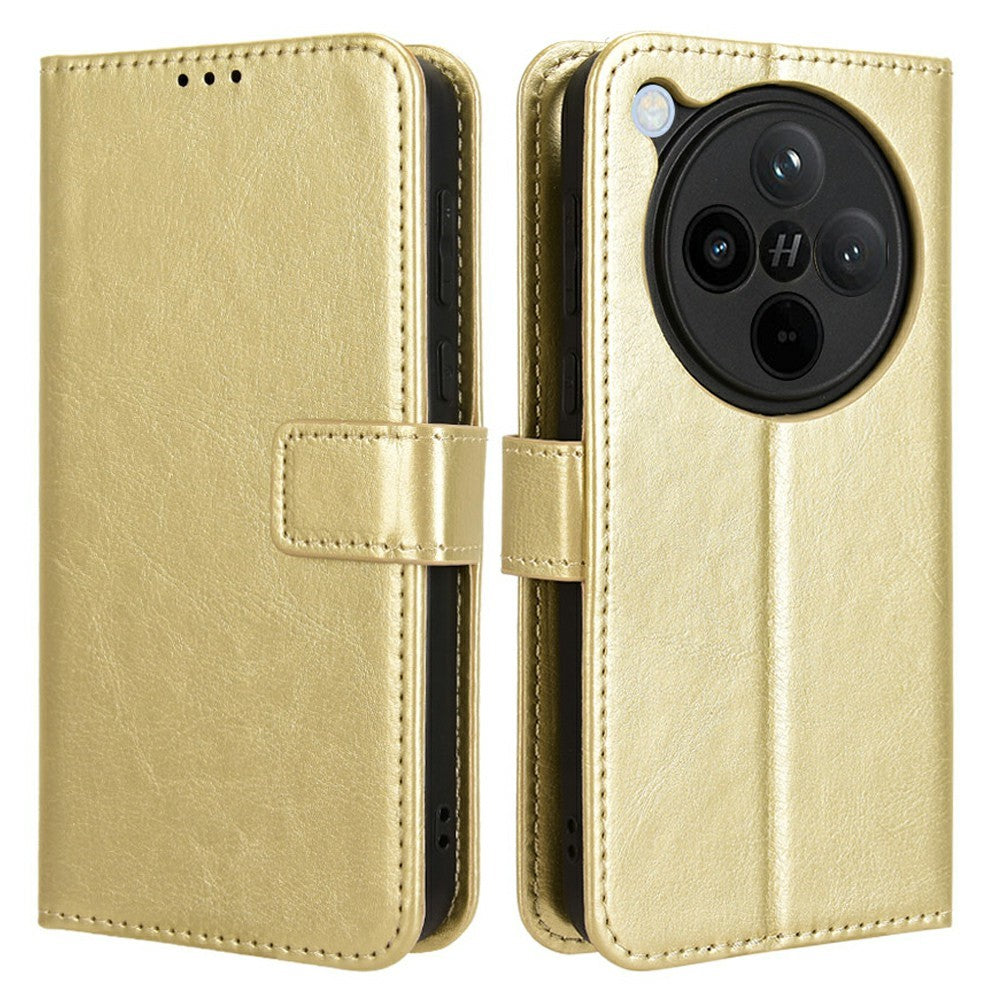 For Oppo Find X8 5G Case Crazy Horse Texture PU Leather Phone Wallet Cover