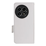 OnePlus 13-skal med handledsrem i litchitexturerat PU-läder, plånboksfodral